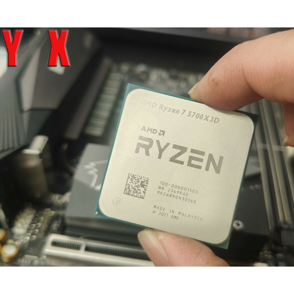 Ryzen 7 5700X3D เดสก์ท็อป AM4 CPU โปรเซสเซอร์ 3.0GHz 8 Core 16 Thrs R7 5700X3D อัพเกรดเกม CPU คอมพิว