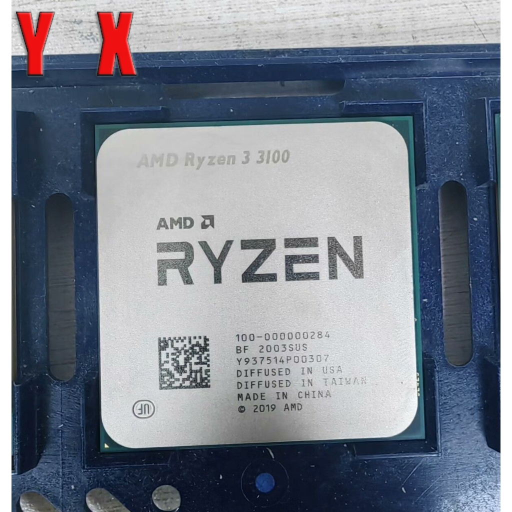 Ryzen 3 3100 AM4 โปรเซสเซอร์ CPU R3 3100 3.6 GHz Quad Core 65W อัพเกรดเกม CPU คอมพิวเตอร์เดสก์ท็อป 1