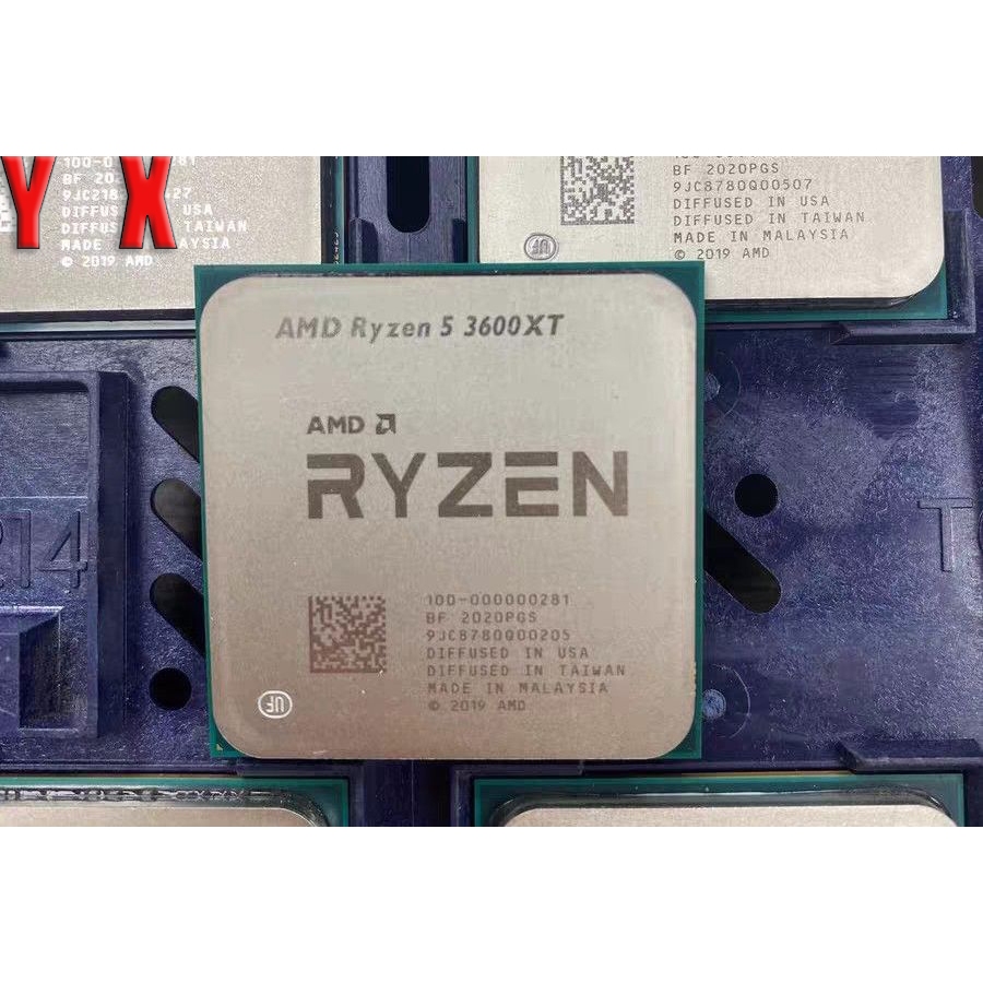 Ryzen 5 3600XT AM4 CPU โปรเซสเซอร์ R5 3600XT 6-Core 12-Thr 3.8GHz 95W อัพเกรดเกม CPU คอมพิวเตอร์เดสก