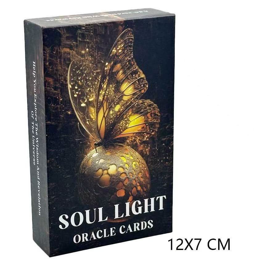[คลังสินค้าพร้อม] Heaven and Earth Cover 12X7CM Soul Light Oracle Card English Board Game Card Game 