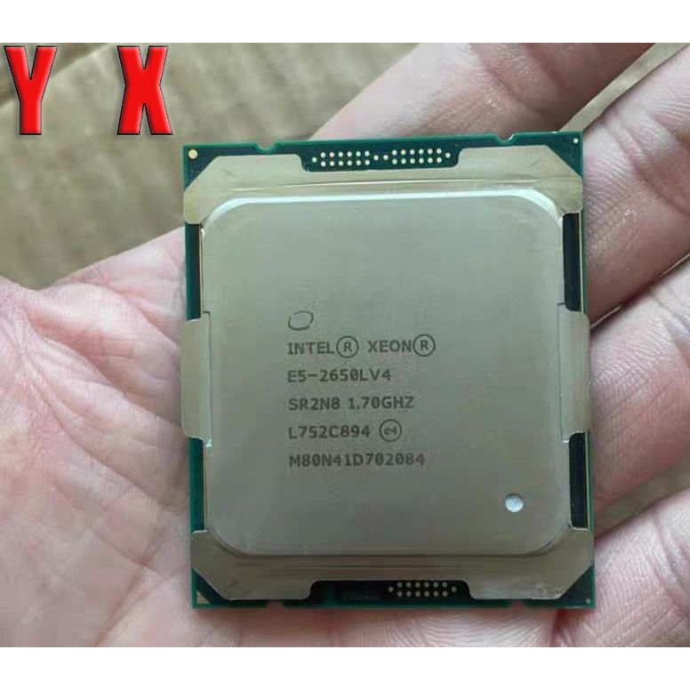 Xeon E5 2650L V4 LGA 2011-3 CPU โปรเซสเซอร์ 14 Core 35MB 65W 1.7GHz SR2N8 อัพเกรดเซิร์ฟเวอร์ CPU คอม