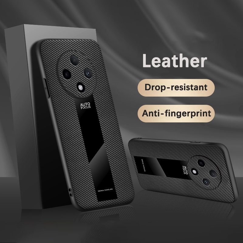 ปลอกสําหรับOppo A3 Pro (จีน) 5G A3Pro PJY110 เคสโทรศัพท์หนังอะคริลิคคาร์บอนไฟเบอร์ขอบนุ่มป้องกันHard