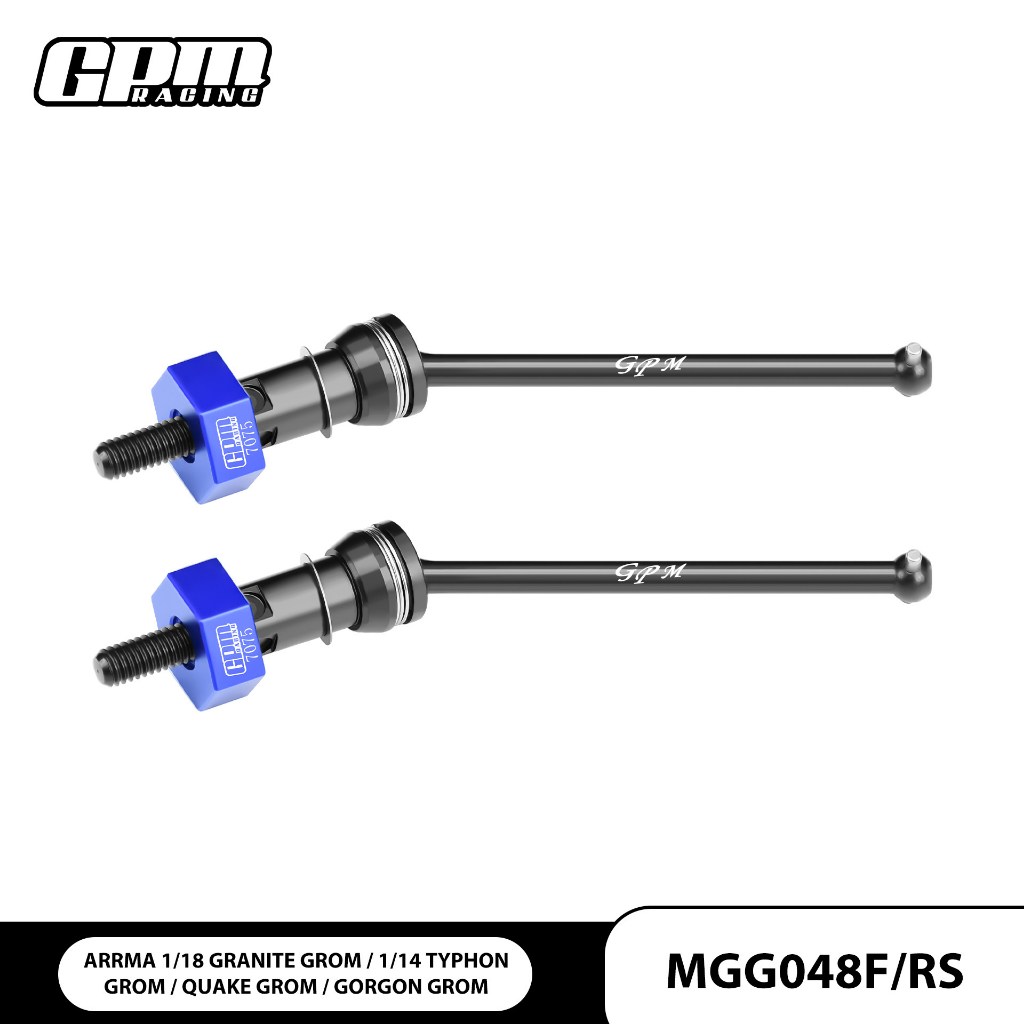 GPM 4140 MEDIUM CARBON STEEL FRONT/REAR CVD DRIVE SHAFTS พร้อมอลูมิเนียม 7075 ล้อ HEX สําหรับ ARRMA 