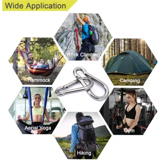 A&D M8/9/10/11/12 Swivel Snap Hook คาราบิเนอร์ Carabiner แสตนเลส304 ไม่เป็นสนิม ห่วงเกี่ยวนิรภัย อุปกรณ์ปีนเขาและกิจกรรมกลางแจ้งต่างๆ