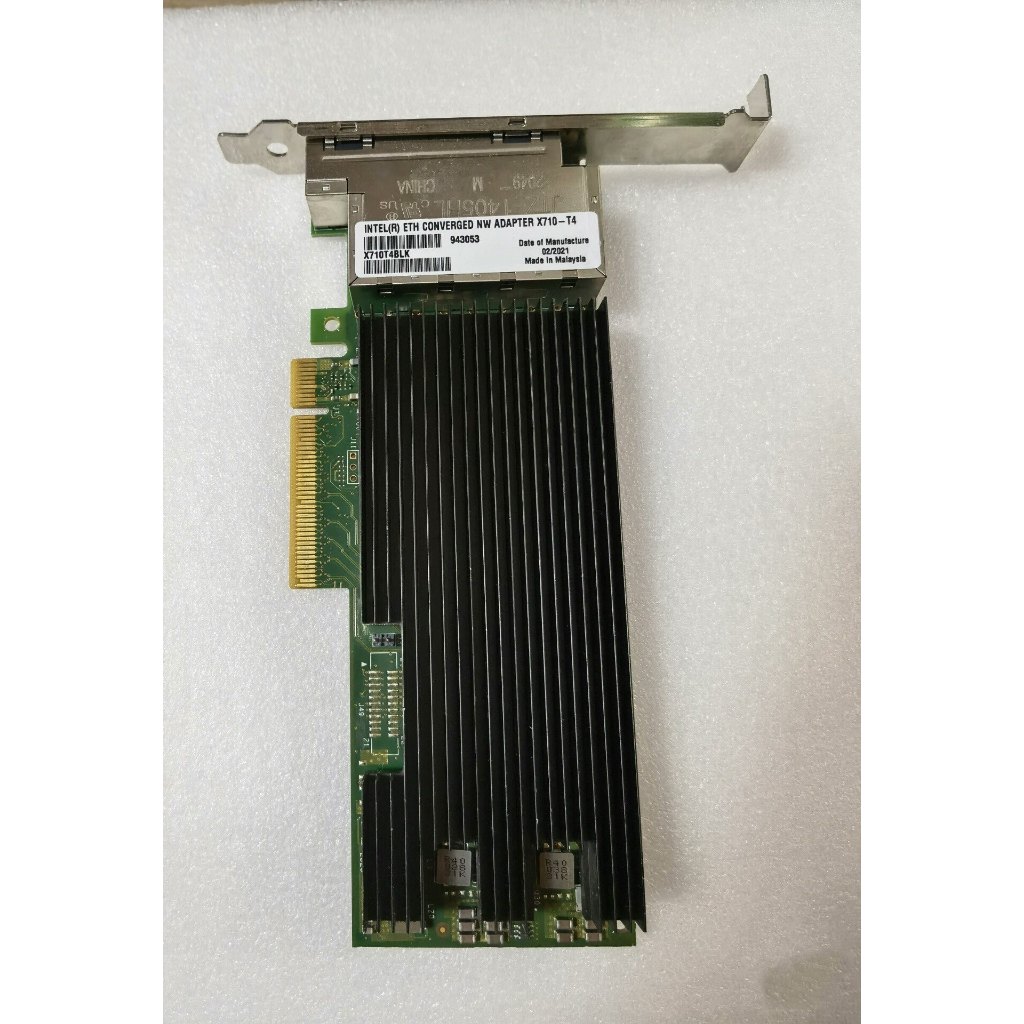[คลังสินค้าพร้อม] การ์ดเครือข่าย Intel X710-T4 สี่พอร์ต 10G ดั้งเดิมเซิร์ฟเวอร์การ์ดเครือข่าย RJ45 ก