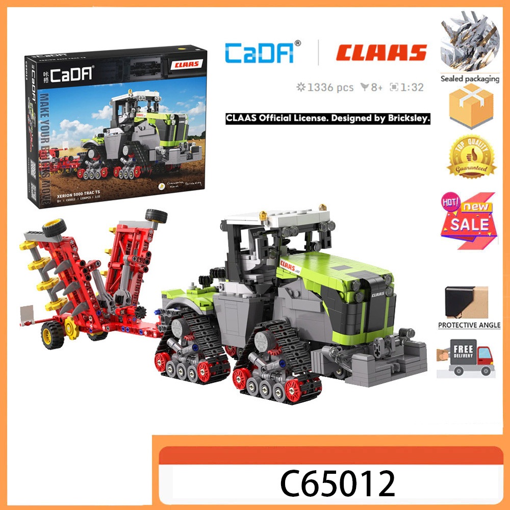CaDA Master Bricks Xerion 5000 Trac TS C65012 (1336 ชิ้น) ของเล่นบล็อกตัวต่อรถแทรกเตอร์ขนาด 1:32 เหม