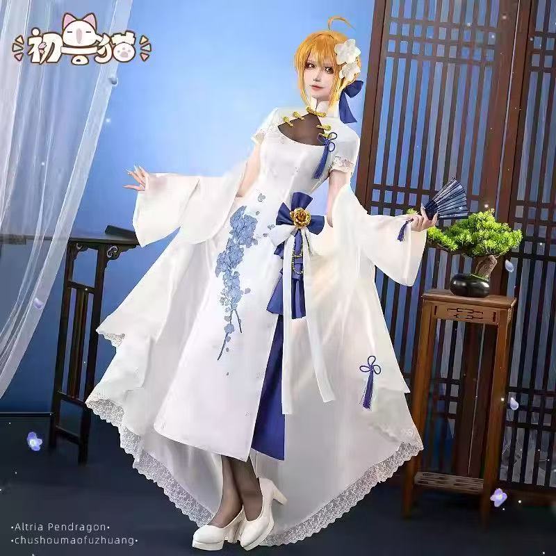 Fgo Holy Grail fate Arturia saber Clothes cospaly 4th Anniversary Costume
