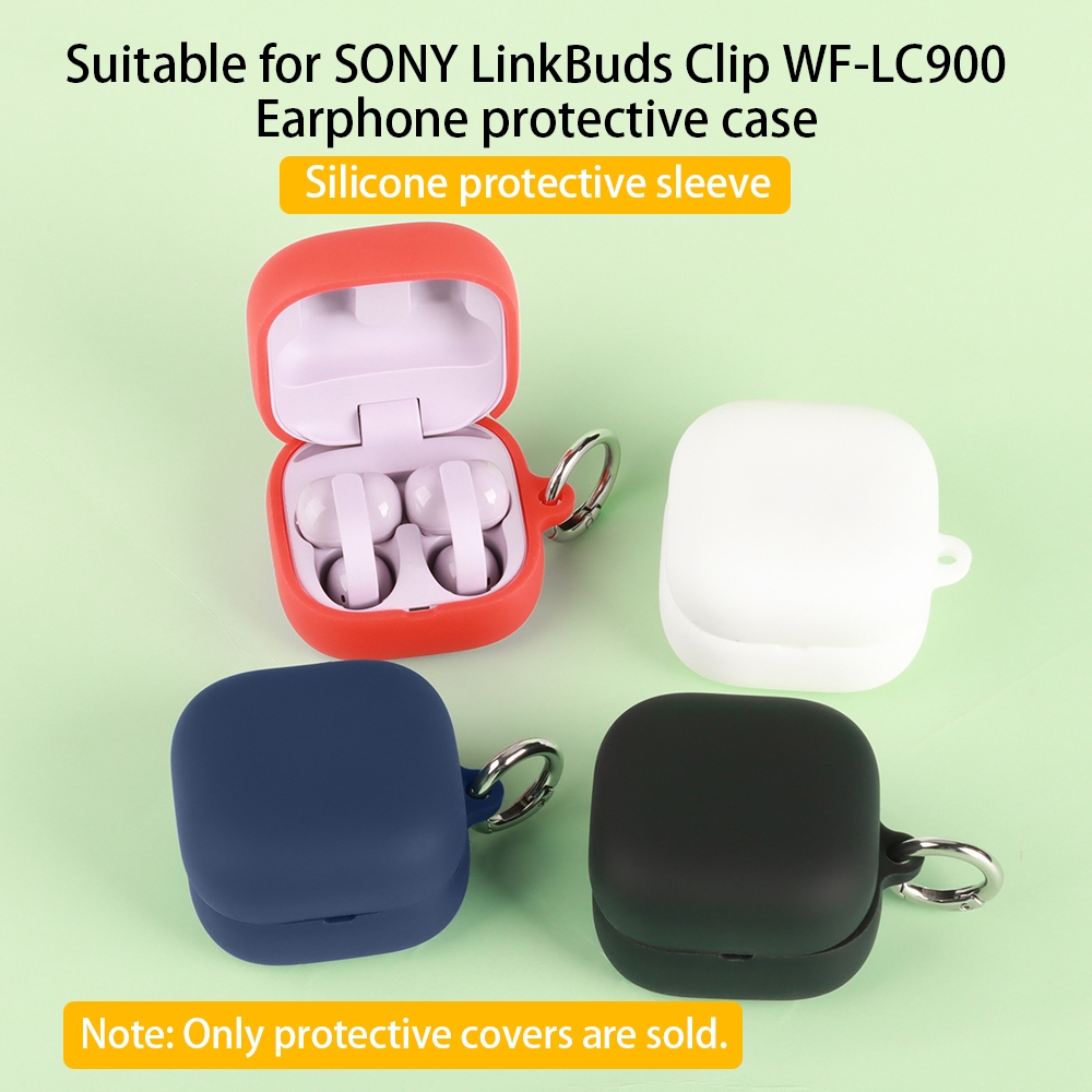 สําหรับ SONY LinkBuds คลิป WF-LC900 เคสหูฟังซิลิโคนสีทึบกันกระแทกฝาครอบป้องกัน