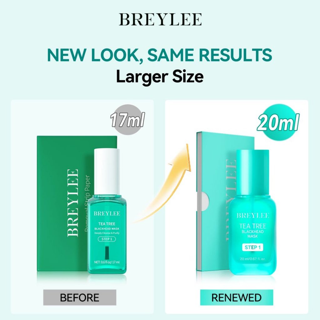 BREYLEE Blackhead Remove Nose Mask Serum 20ml (รวมกระดาษ 100 ชิ้น) ทําความสะอาดล้ําลึก Blackhead Rem