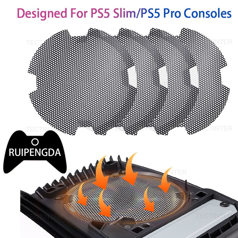 พัดลมกันฝุ่นกรองตาข่ายสําหรับ PS5 Slim /PS5 Pro เกมคอนโซล High-Density Breathable ตาข่ายฝุ่นสําหรับ PS5 Slim อุปกรณ์เสริม