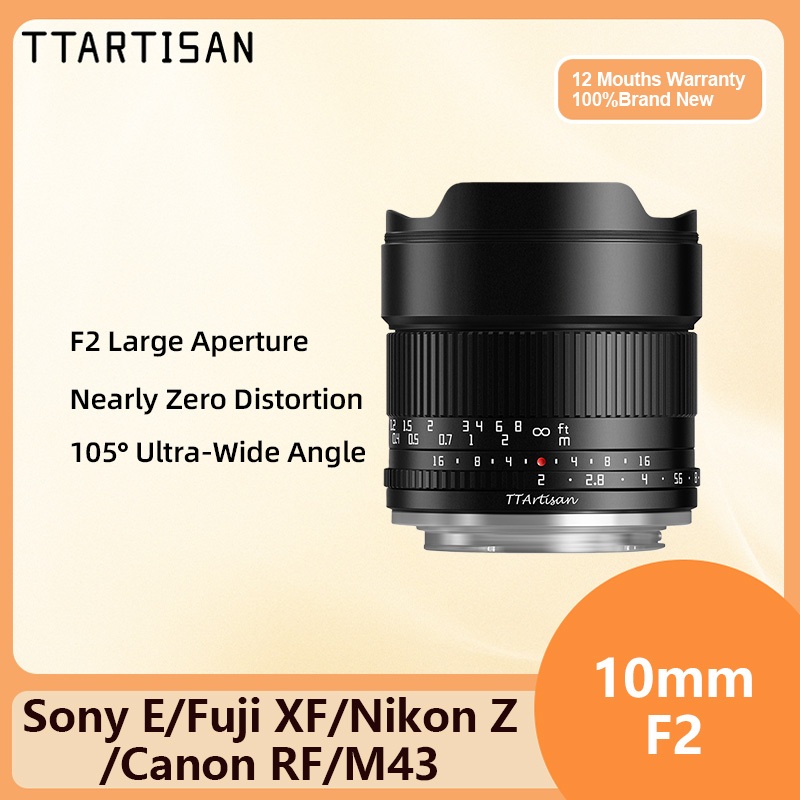 Ttartisan 10mm F2 APS-C เลนส์กล้องมิเรอร์เลส มุมกว้าง สําหรับกล้อง Fujifilm XF Nikon Z Canon RF Sony E M4/3 ราคา ถูกที่สุด ดีลบีเคเค