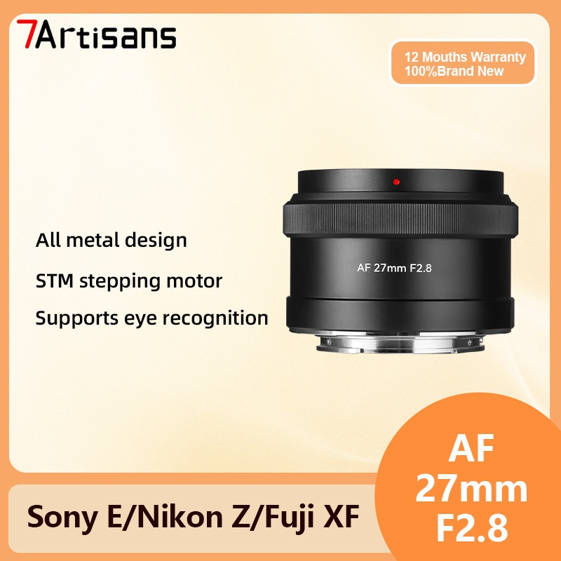7artisans 27mm F2.8 Auto Focus AF APS-C เลนส ์ รูรับแสงขนาดใหญ ่ สําหรับ Sony E ZV-E10 A6700 Fuji XF