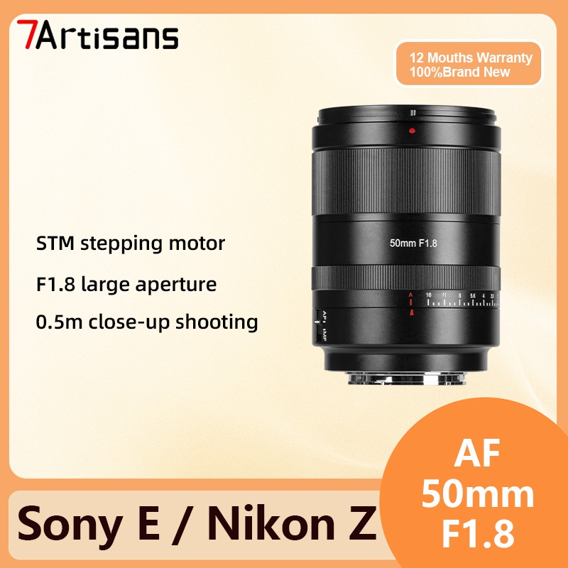 7Artisans 50mm F1.8 AF Auto Focus Full กรอบรูรับแสงขนาดใหญ่เลนส์โฟกัสคงที่สําหรับ Nikon Z z8 z9 zf S
