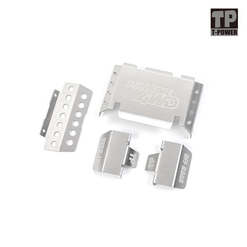 T-POWER โลหะเกราะด้านล่างสําหรับ FMS FCX10 1/10 Chevrolet K5 RC รุ่นรถ Crawler อัพเกรดการปรับเปลี่ยน