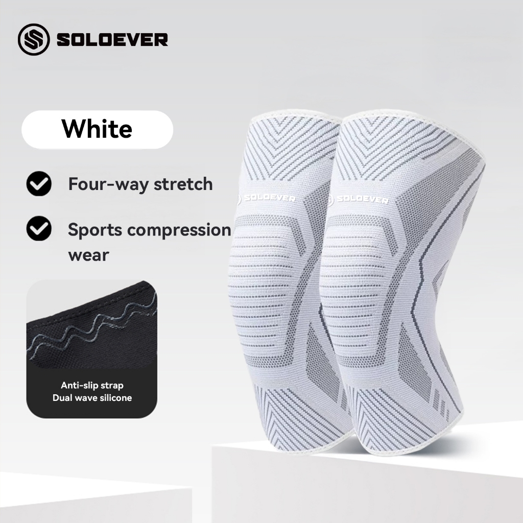 【TH Delivery】SOLOEVER รั้งเข่าสำหรับผู้ชายและผู้หญิง พร้อมตัวควบคุมด้านข้าง ปรับได้ ระบายอากาศได้ ห่อเข่า เหมาะสำหรับออกกำลังกายและกี