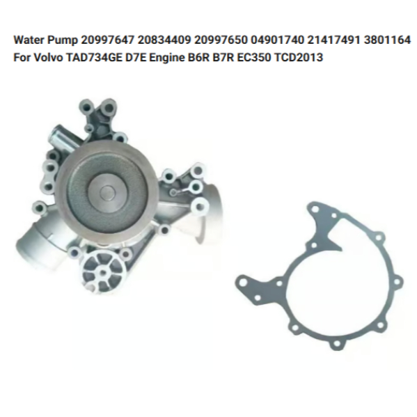 ปั๊มน้ํา 20997647 20834409 20997650 สําหรับ Volvo TAD734GE D7E เครื่องยนต์ B6R B7R EC350 DEUTZ TCD20