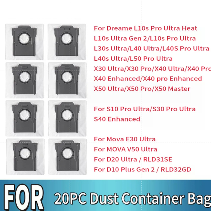 อะไหล่ถุงเก็บฝุ่นสําหรับ Dreame X30/X40/X50 Ultra X30/X50/X40 Pro L40 Ultra L10s Pro Ultra L30s Ultr