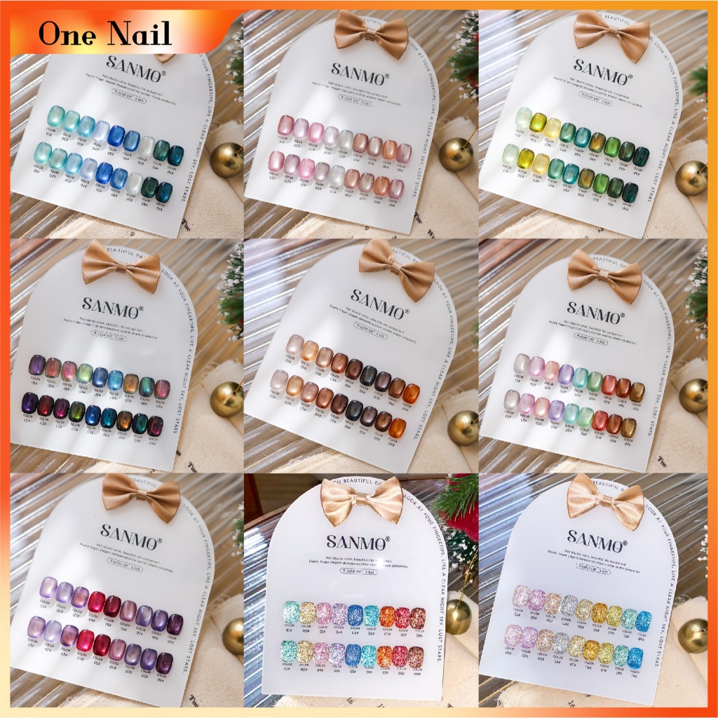 ใหม่  ! ตัวเลือก 12 ตัว🇹🇭🇹🇭 ชุดแต่งเล็บ 9 สี (ลูกปัดแก้ว กาวตาแมว กาวเพชรหัก) จานสีสีฟรี สีแฟชั่นยอดนิยม หลากหลายทางเลือก✨