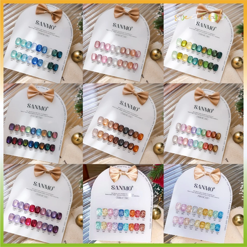 🇹🇭ตัวเลือก 12 ตัว🇹🇭🇹🇭 ชุดแต่งเล็บ 9 สี (กาวตาแมวลูกแก้ว กาวเพชร)✅นาฬิกาเพ้นท์ฟรี สีฮิตฮิต