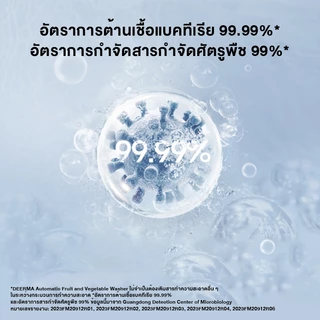 DEERMA Automatic Fruit and Vegetable Washer GS01 เครื่องล้างผักผลไม้อัตโนมัติ เครื่องล้างผักผลไม้ อัตราการกำจัดเชื้อโรค 99.99%