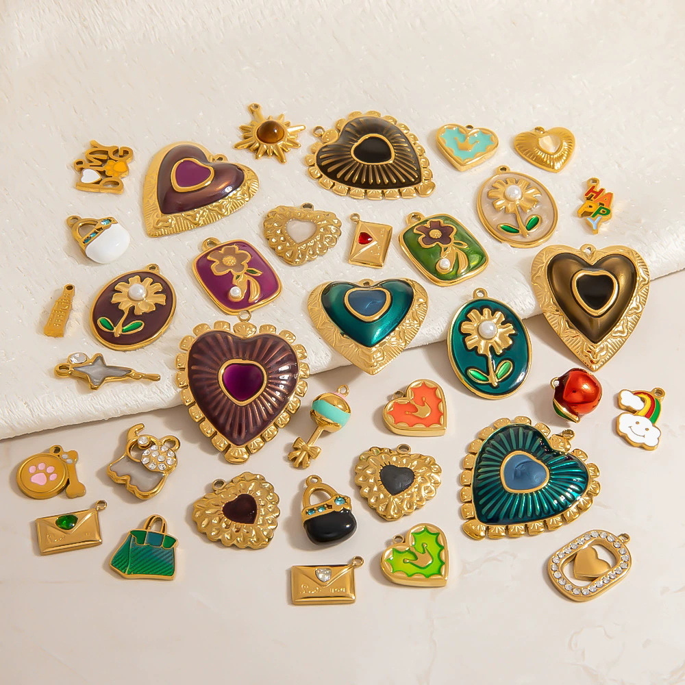 เครื่องประดับสแตนเลสรูปหัวใจ มือcrafted สำหรับDIYและขายส่ง
