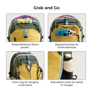 BAGSMART กระเป๋าเดินป่า 20L Backpack กระเป๋าเป้เดินทาง ใส่โน้ตบุ๊ก 14 นิ้ว น้ำหนักเบา ทนน้ำ ระบายอากาศ