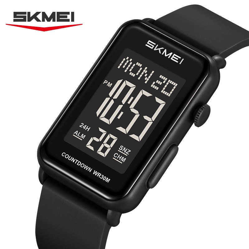 SKMEI สมี 2647 นาฬิกาดิจิทัลทรงสี่เหลี่ยมเรียบง่ายสําหรับผู้ชายผู้หญิงนาฬิกาสปอร์ตสีลูกกวาดนาฬิกานักเรียนของขวัญ