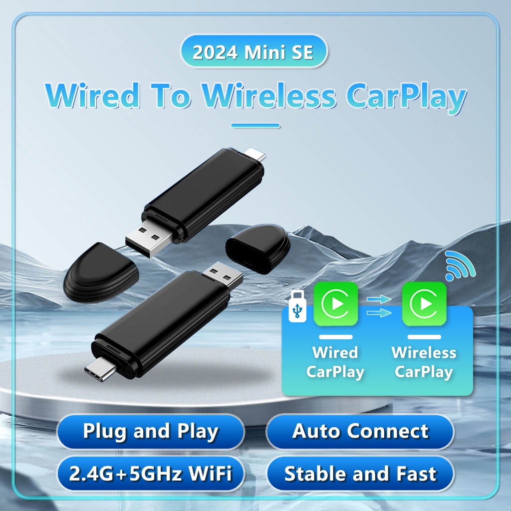 Binize อะแดปเตอร์ CarPlay ไร้สายสําหรับรถยนต์ OEM แบบมีสาย Carplay Plug & Play สําหรับ Kia VW Honda 