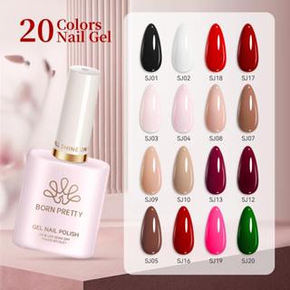 BORN PRETTY 15ml 20 สีเล็บเจลโปแลนด์คริสต์มาสสีแดงสีชมพูสีเข…
