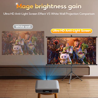 MODOFO จอโปรเจคเตอร์ 4K Projector Screen รองรับการฉายภาพ 3D พับได้ เหมาะสําหรับใช้ ในบ้าน สํานักงาน กลางแจ้ง