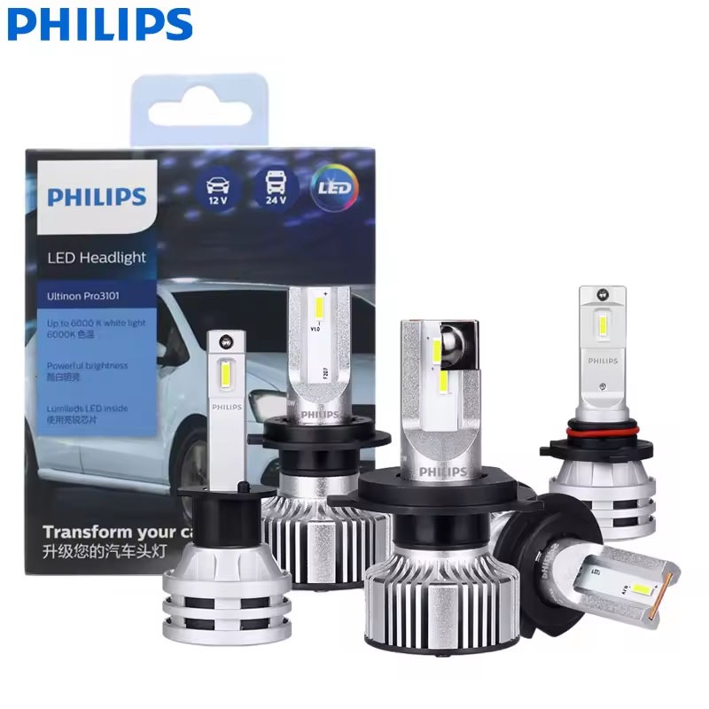 Philips Philips LED H1 H3 H4 H7 H11 Ultinon Pro3101 12V/24V 6000K Bright White HB3 9005 HB4 9006 HIR