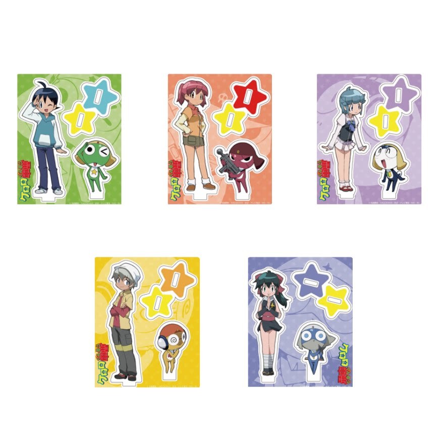 Keroro Gunsou / Sgt. Frog Acrylic Standee Figure Fuyuki, Natsumi, Momoka, Koyuki, Saburo, Angol Mois