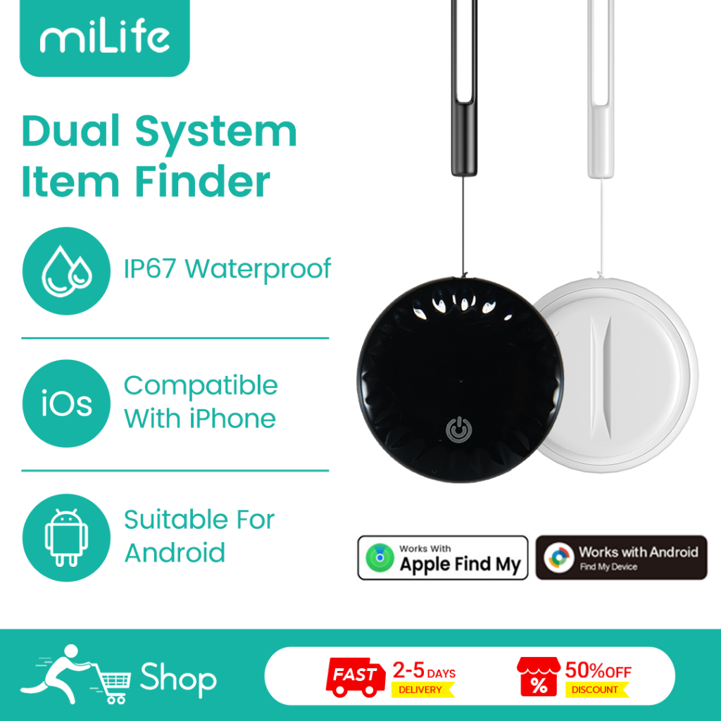 [iOS & Android] MiLife Bluetooth GPS แท็กอัจฉริยะ BL021 อายุการใช้งานแบตเตอรี่ 365 วัน GPS Finder ตัวติดตามป้องกันการสูญหายสําหรับคีย์กระเป๋าสตางค์กระเป๋าสัตว์เลี้ยง