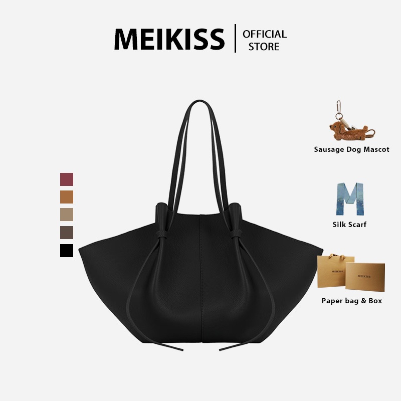 MEIKISS Tote Bag สำหรับผู้หญิง ทำจากหนังPUคุณภาพดี พกพาได้สะดวก เหมาะสำหรับการช้อปปิ้งและใช้งานทั่วไป