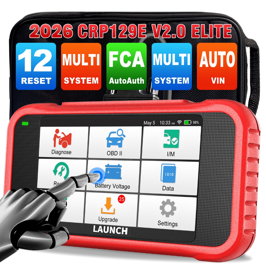 LAUNCH CRP129E V2.0 OBD2 SCANNER ABS/SRS/TCM/ENG เครื่องมือวินิจฉัยน้ํามัน/EPB/TPMS/SAS/BMS/Throottle 12 บริการอายุการใช้งานฟรี Update