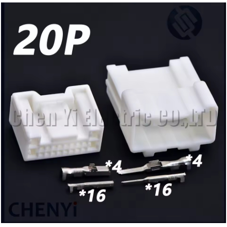 20 Pin Auto Connector รถนําทางโฮสต์ปลั๊กยานยนต์ harness ปลั๊ก Socket 6098-3826 6098-3818 90980-12378 สําหรับ Toyota Lexus