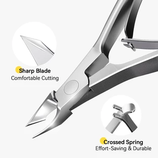 BORN PRETTY Cuticle Nippers เล็บหนังกําพร้ากรรไกร Clippers Trimmer Dead Skin Remover Pedicure เครื่องตัดสแตนเลสเครื่องมือ
