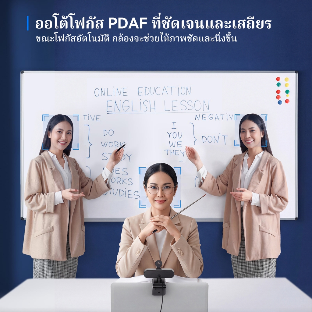 EMEET C960 เว็บแคม 4K สําหรับพีซี, เซ็นเซอร์ 4K UHD Sony, โฟกัสอัตโนมัติ PDAF, ไมโครโฟนตัดเสียงรบกวน AI คู่, การแก้ไขแสงอัตโนมัติ, 73° FOV, เว็บแคม Plug&Play พร้อมฝาครอบความเป็นส่วนตัว, ทํางานพร้อมซูม/ทีม ราคา ถูกที่สุด ดีลบีเคเค แกลเลอรีภาพที่ 2