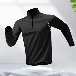 เสื้อเชิ้ตแขนยาวสำหรับออกกำลังกาย ผู้ชาย – ระบายอากาศได้ดี ดูดซับความชื้นแห้งเร็ว เสื้อชั้นในสำหรับกีฬาเหมาะสำหรับการออกกำลังกายในโรงยิม วิ่ง และออกกำลังกายกลางแจ้ง