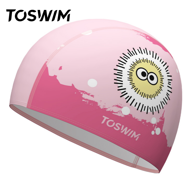 TOSWIM Unisex เด็กผ้าหมวกว่ายน้ําหมวกว่ายน้ําคุณภาพสูงยืดหยุ่นทนทานกีฬาทางน้ํา