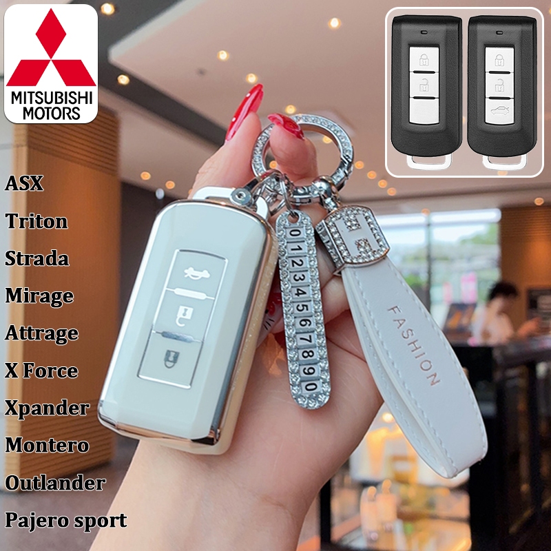 เคสกุญแจ Mitsubishi สําหรับ Xpander/Pajero/Triton/Pajero sport/Mirage/Attrage/Outlander/ASX/X Force ปลอกกุญแจรถพวงกุญแจ