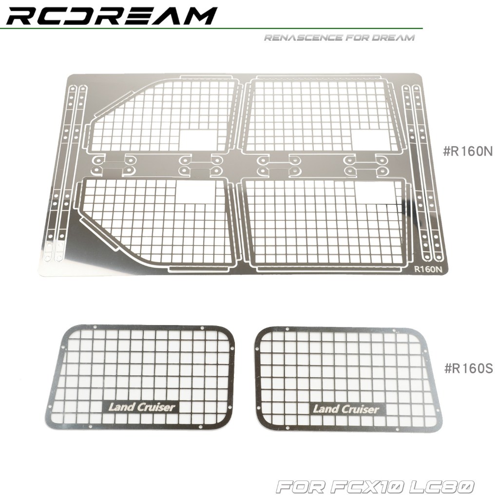 Rcdream จําลองรถพับป้องกันสําหรับ 1/10 FCX10 LC80 RC รุ่นรถ Crawler อัพเกรดการปรับเปลี่ยนอุปกรณ์เสริ