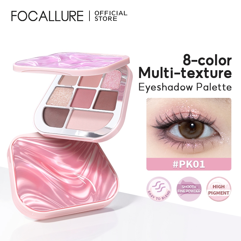 FOCALLURE พาเลตต์อายแชโดว์ เม็ดสีสูง เกลี่ยง่าย ติดทนนาน ไม่เหนียวเหนอะหนะ ชุ่มชื้น