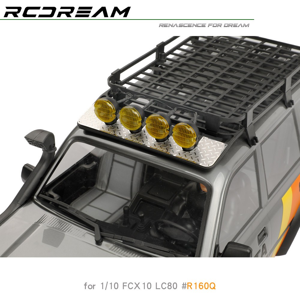 Rcdream จําลองรถแผ่นสแตนเลสด้านหน้ากระเป๋าเดินทางสําหรับ 1/10 FCX10 LC80 RC รุ่นรถ Crawler อัพเกรดกา