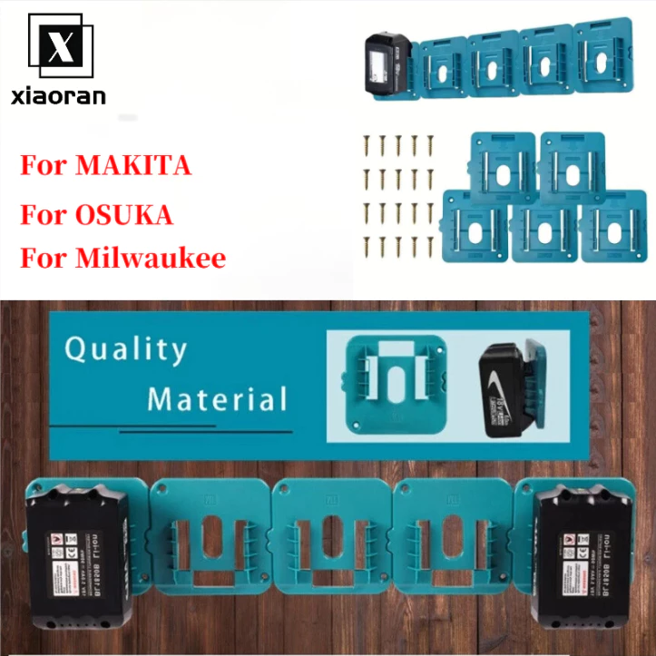 1-5Pcs แบตเตอรี่สําหรับ Dewalt/Makita/Milkwakee/DAYI/OSUKA 18V แบตเตอรี่, Wall Mount แบตเตอรี่จัดเก็บสําหรับ BL1830 BL1840 สําหรับ Work Van,ชั้นวาง,Toolbo