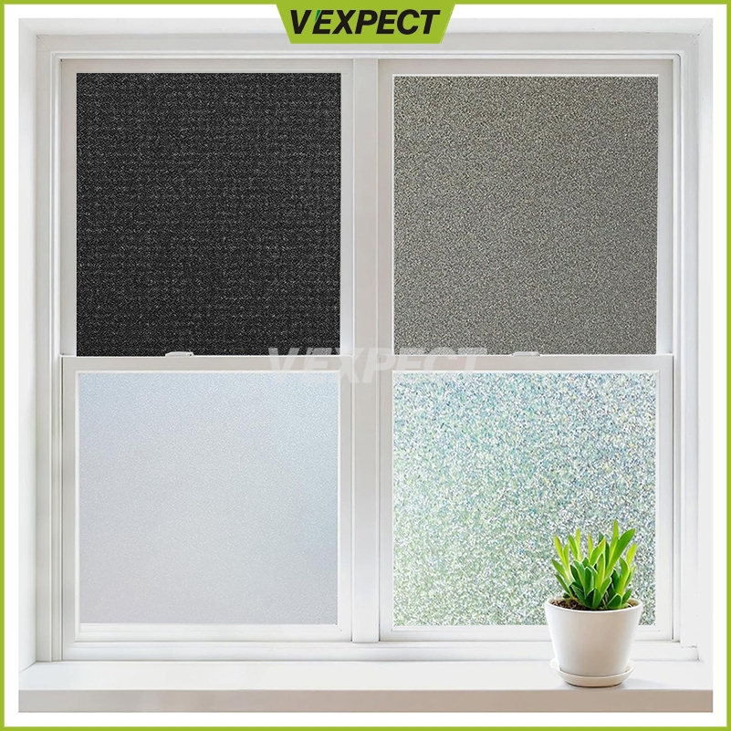 ชุดสติกเกอร์ฟิล์มความเป็นส่วนตัวหน้าต่างกระจกฝ้า,ไม่มีกาว,ป้องกันแสงป้องกันแสงสะท้อน