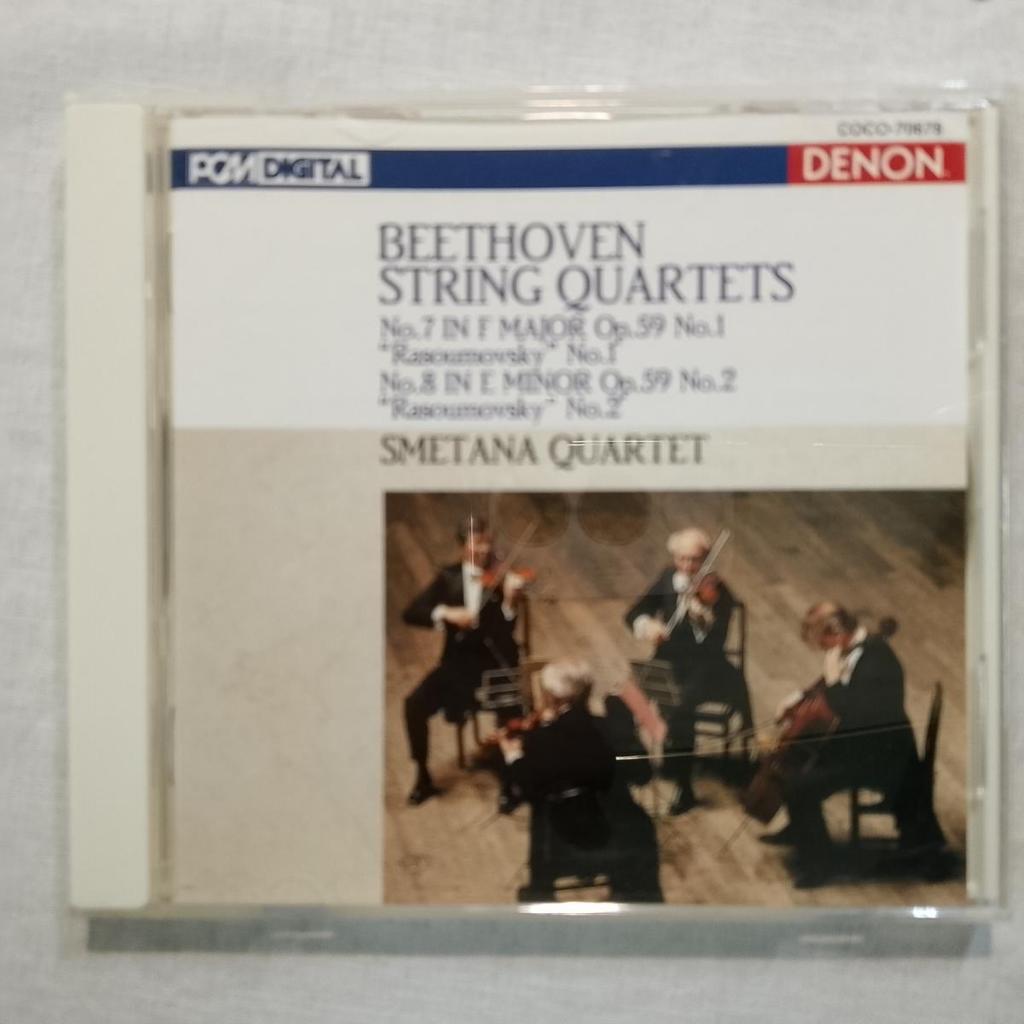 Beethoven:Tring Quartets Nos.7 & 8 Smetana Quartet DENON CD อัลบั้ม