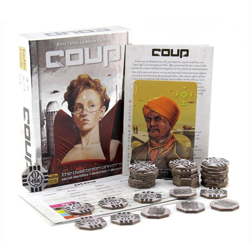Coup Board Games Card Games Indoor Activity Indoor Game Strategy Game Ready Stock Board Games