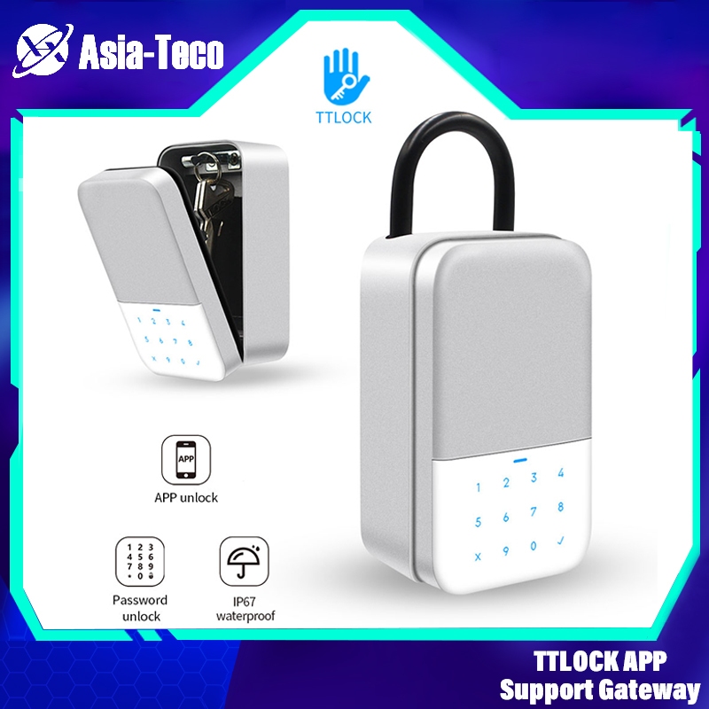 Key Safe TTlock ลายนิ้วมือบลูทูธ Wifi กล่องกุญแจดิจิตอล App รีโมทปลดล็อค Wall Mount Security ล็อคกล่องความปลอดภัยกุญแจ
