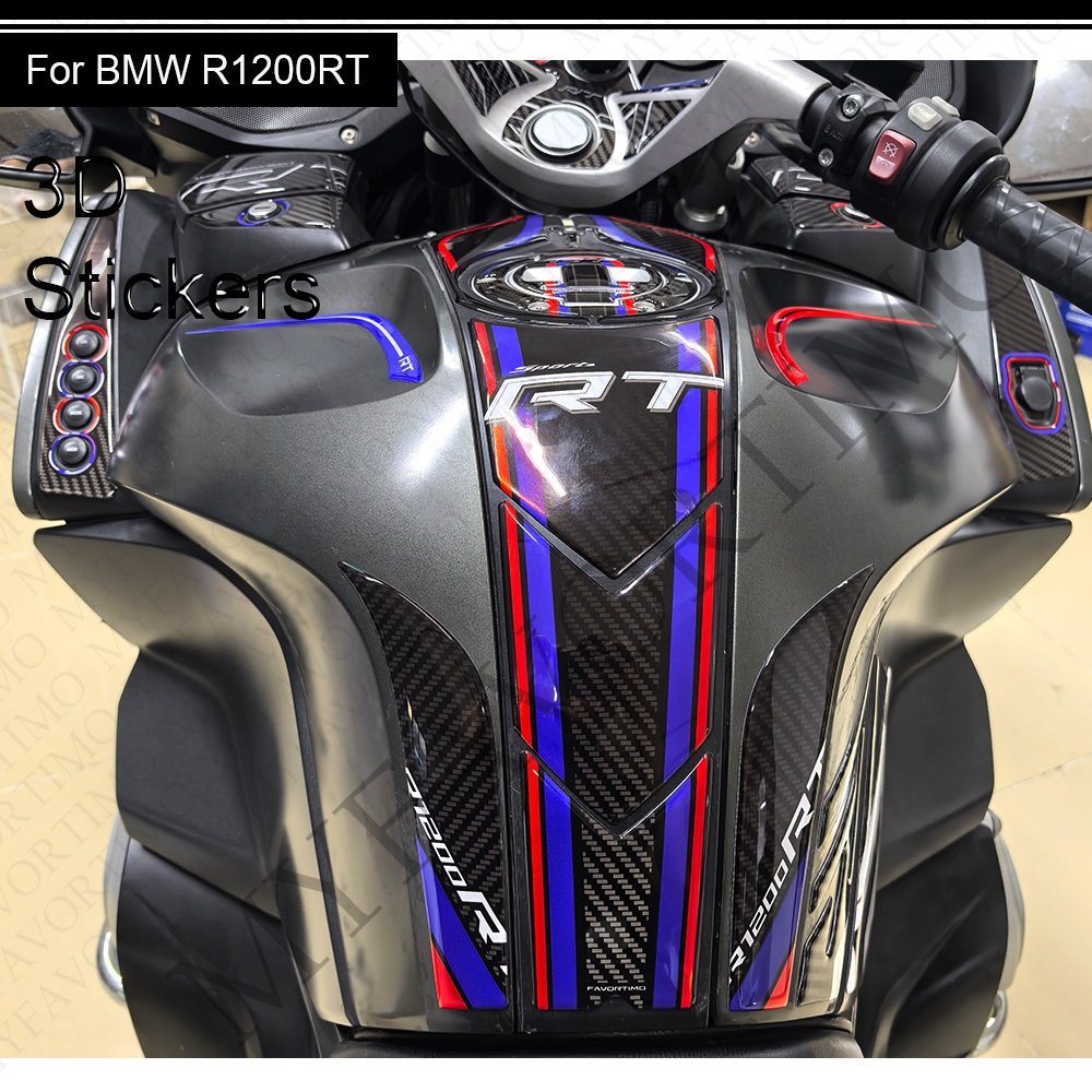 สําหรับ BMW R1200 RT R 1200 RT R1200RT อุปกรณ์เสริมรถจักรยานยนต์ 3D เรซิ่นถัง Pad Protector สติกเกอร